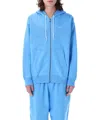 Nike Solo Swoosh Full Zip Hoodie In Lightblue