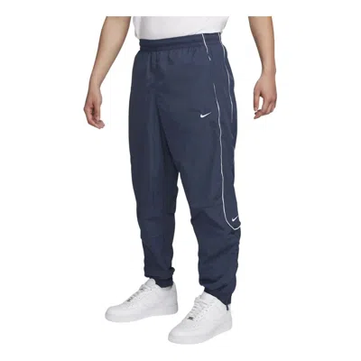 Nike Solo Swoosh Knit Zippered Pants 'thunder Blue'