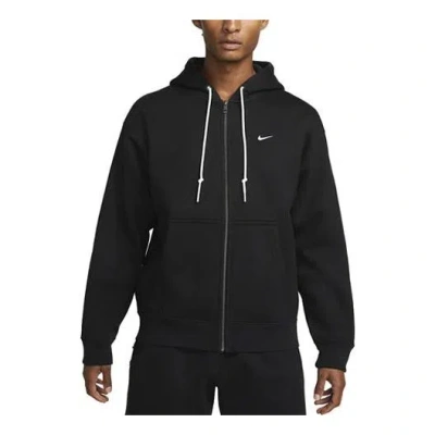 Nike Solo Swoosh Hoodie In Black