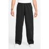 Nike Solo Swoosh Open Hem Fleece Sweatpants In Black
