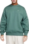 Nike Solo Swoosh Oversize Crewneck Sweatshirt In Bicoastal/white
