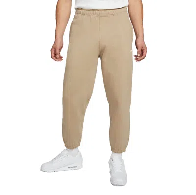 Nike Solo Swoosh Sweatpants 'khaki' In White