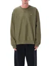 Nike Solo Swoosh Oversized Logo-embroidered Cotton-blend Jersey Sweatshirt In Green