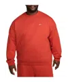 Nike Men's Solo Swoosh Fleece Crew In Red