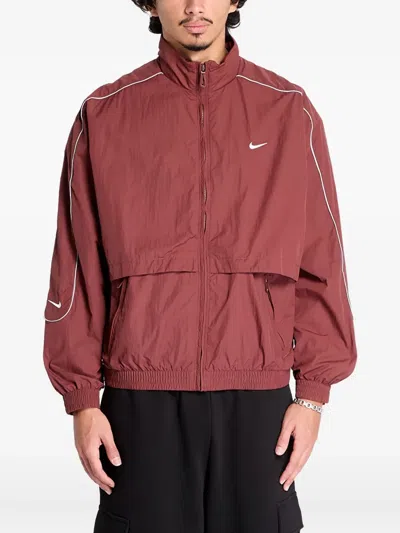 Nike Solo Swoosh Track Jacket In Red