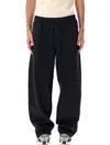Nike Solo Swoosh Wide Leg Jogging In Black