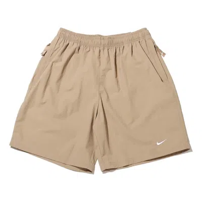 Nike Solo Swoosh Woven Shorts Asia Sizing 'khaki' In Brown