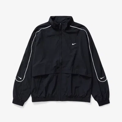 Nike Solo Swoosh Woven Track Jacket In Black