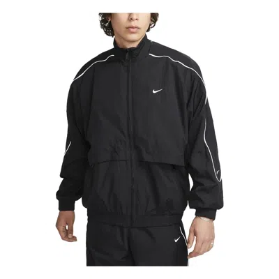 NIKE NIKE SOLO SWOOSH WOVEN TRACK JACKETS 'BLACK'