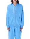Nike Solo Swoosh Full Zip Hoodie In University Blue