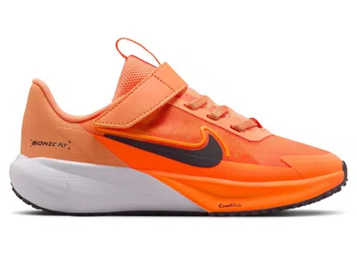 Pre-owned Nike Sonic Fly Black Sneakers In Marrakesh/total Orange/turf Orange