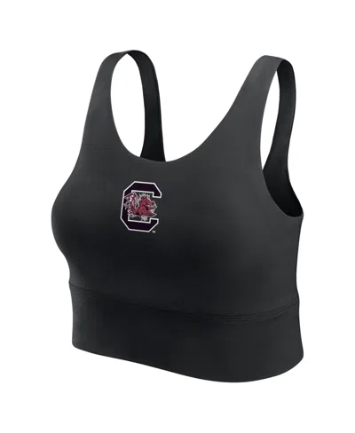 Nike South Carolina Performance Longline Dri-fit Scoop Neck Sports Bra In Animal Print