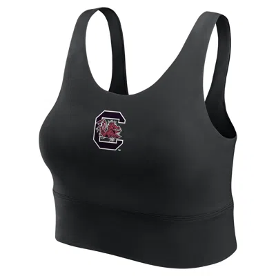 Nike South Carolina Performance Longline  Women's Dri-fit Non-padded Scoop Bra In Black
