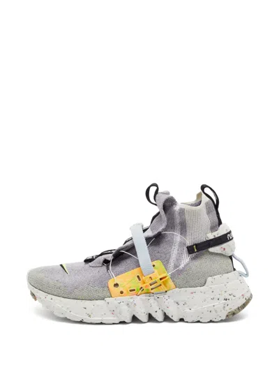Pre-owned Nike Space Hippie 03 Knitted High-top Sneakers In Grey