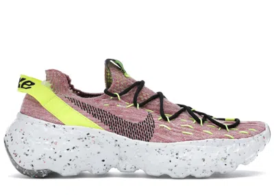 Pre-owned Nike Space Hippie 04 (women's) Sneakers In Lemon Venom/black/light Arctic Pink