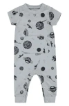 Nike Space Swoosh Short Sleeve Romper In Gray