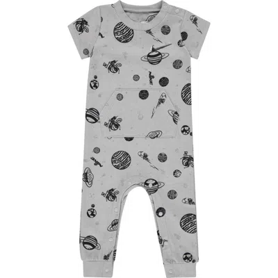 Nike Babies'  Space Swoosh Short Sleeve Romper In Photon Dust