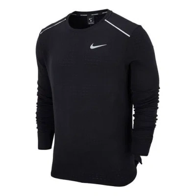 Nike Sphere Element Running Sports Round Neck Long Sleeves T-shirt Black
