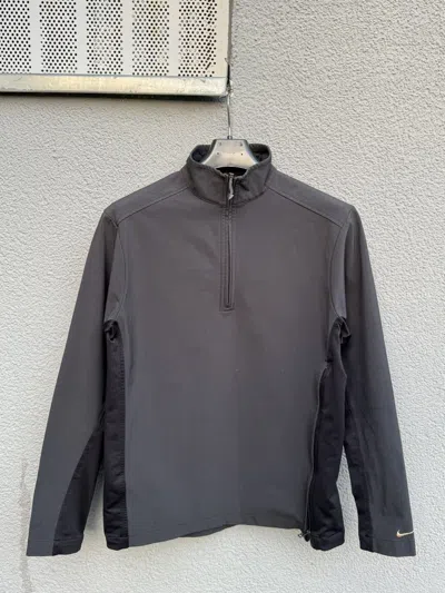 Pre-owned Nike Sphere Pro Golf 1/4 Zip Sweatshirt Softshell In Black
