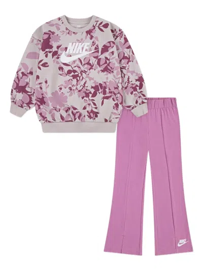 Nike Split-hem Tracksuit In Pink