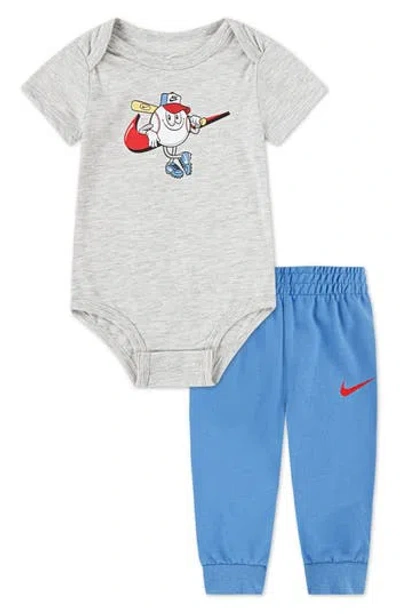 Nike Babies'  Sport Ball Bodysuit & Joggers Set In Blue