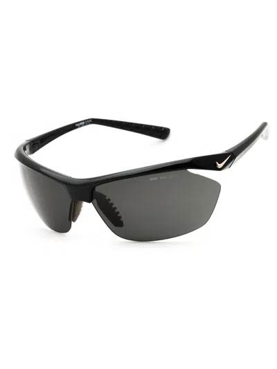 Nike Sport Wraparound Sunglasses In Black