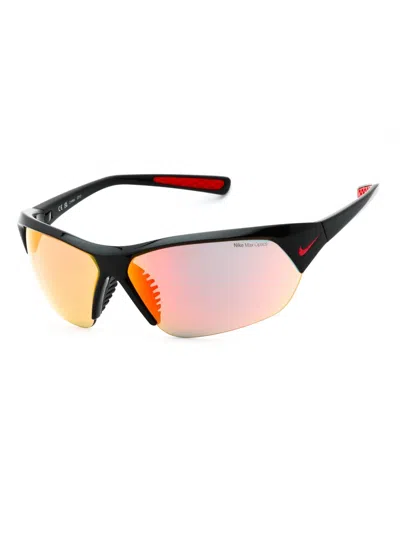 Nike Sport Wraparound Sunglasses For Men In Brown