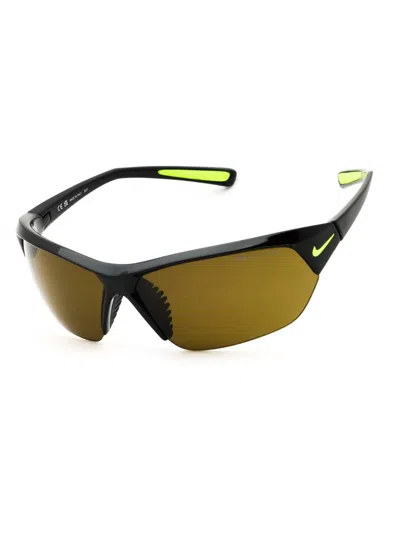 Nike Sport Wraparound Sunglasses - Men's In Brown