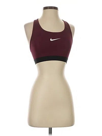 Pre-owned Nike Sports Bra In Burgundy