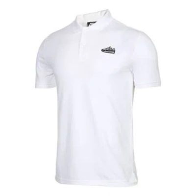 Nike Sports Short Sleeve Lapel Polo Shirt White