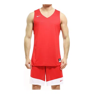 Nike Sports Training Breathable Shorts Red White Splicing