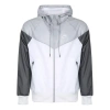 Nike Sports Windproof Colorblock Hooded Jacket Gray White Graywhite In Multi