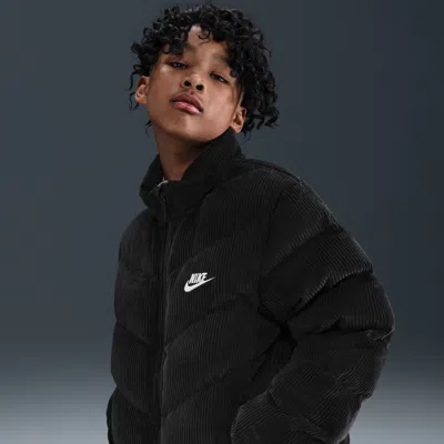 Nike Sportswear All Day Play Big Kids' Therma-fit Loose-fit Puffer Jacket In Black