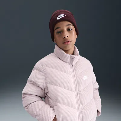 Nike Sportswear All Day Play Big Kids' Therma-fit Loose-fit Puffer Jacket In Gray