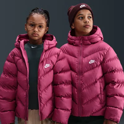 Nike Sportswear All Day Play Big Kids' Therma-fit Loose-fit Puffer Jacket In Pink