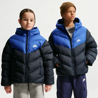 Nike Sportswear All Day Play Big Kids' Therma-fit Loose-fit Puffer Jacket In Blue