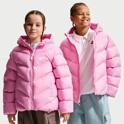 Nike Sportswear All Day Play Big Kids' Therma-fit Loose-fit Puffer Jacket In Pink