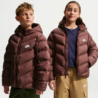 Nike Sportswear All Day Play Big Kids' Therma-fit Loose-fit Puffer Jacket In Purple