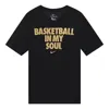 Nike Sportswear Alphabet Printing Short Sleeve Black In Black