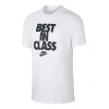Nike Sportswear Alphabet Printing Short Sleeve White In White