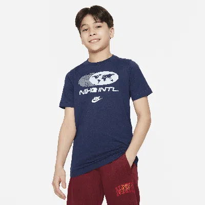 Nike Sportswear Amplify Big Kids' T-shirt In Blue