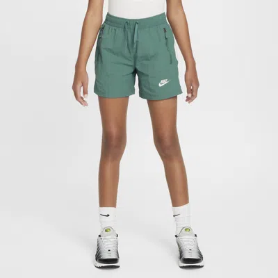 Nike Sportswear Amplify Big Kids' Woven Shorts In Green
