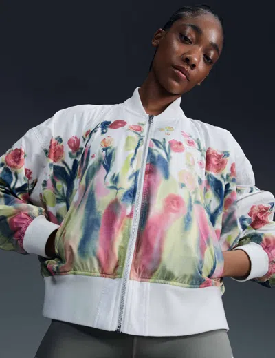 Nike Sportswear Artist Collection Bomber Jacket In White