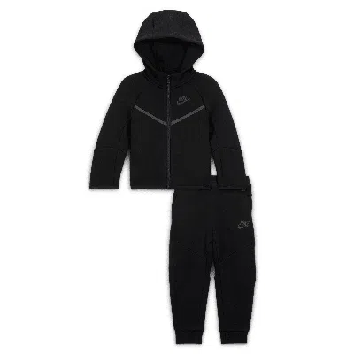 Nike Sportswear Baby Tech Fleece 2-piece Full-zip Set In Black