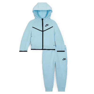Nike Sportswear Baby Tech Fleece 2-piece Full-zip Set In Glacier Blue