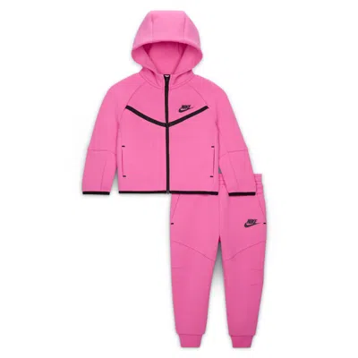 Nike Sportswear Baby Tech Fleece 2-piece Full-zip Set In Pink