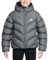 Nike Sportswear Big Boys All Day Play Therma-fit Puffer Jacket In Gray