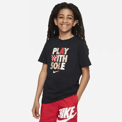 Nike Sportswear Big Kid's T-shirt In Black