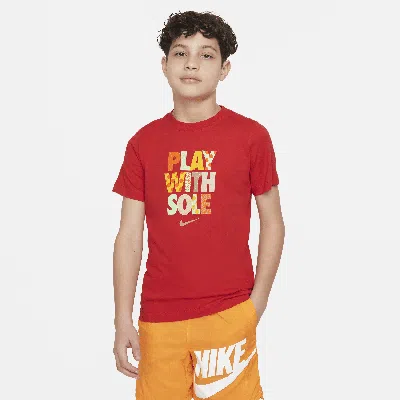 Nike Sportswear Big Kid's T-shirt In Red