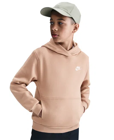 Nike Sportswear Big Kids Club Fleece Pullover Hoodie In Neutral